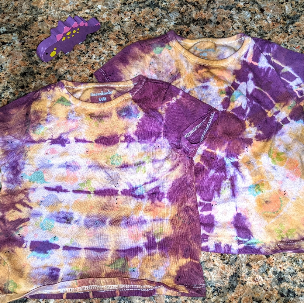 3 for $15 - Dino Print Tie Dye Set